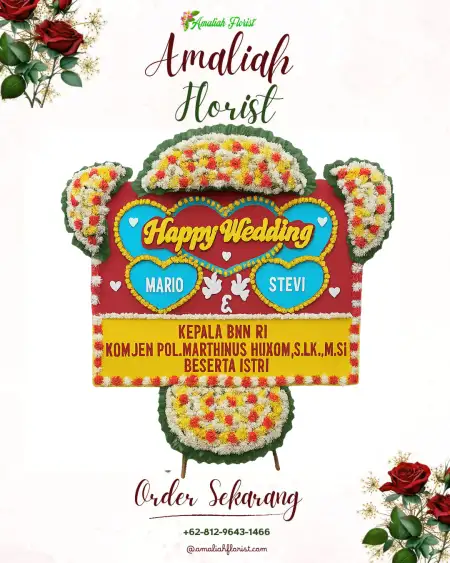 Papan Bunga Pernikahan Sumbercangkring